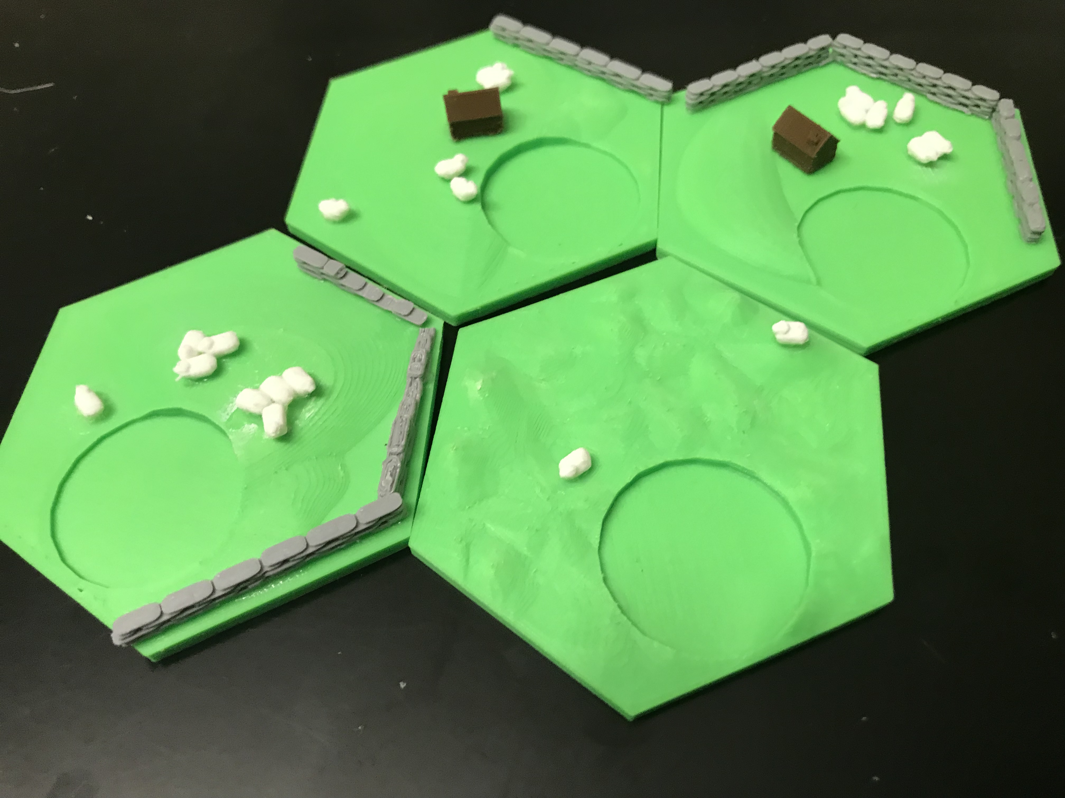 Catan Wool Tiles - Single Nozzle, Multi-color Layers