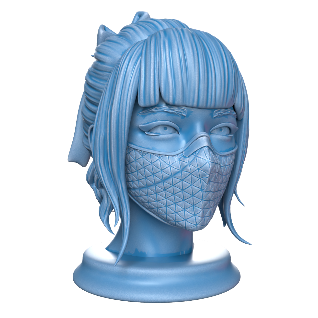 (FREE) Bust Miniature "MASKED GIRL" Decoration