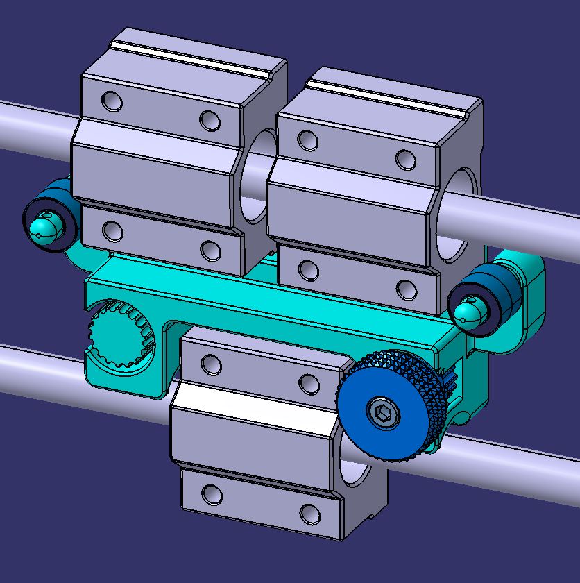 WANHAO Di3 - X-Axis Ratchet Strap Tensioner and Deflector v1.0 & v2.0