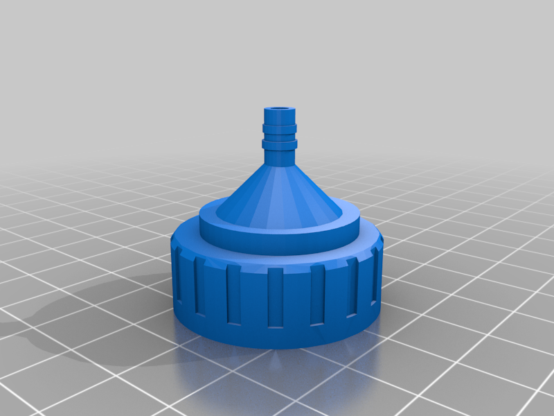 2L soda bottle cap with 4mm ID connector