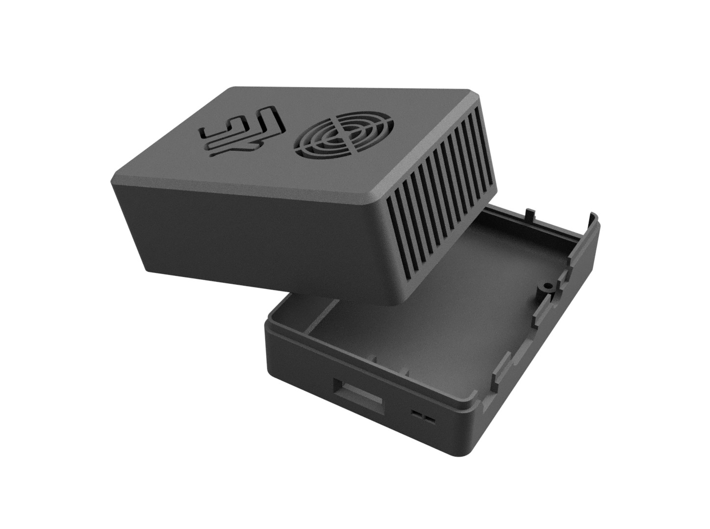 Raspberry Pi 3B case - no screws - 30mm fan - Homebridge - Razberry - Z-Wave