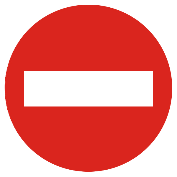 Señal prohibido el paso