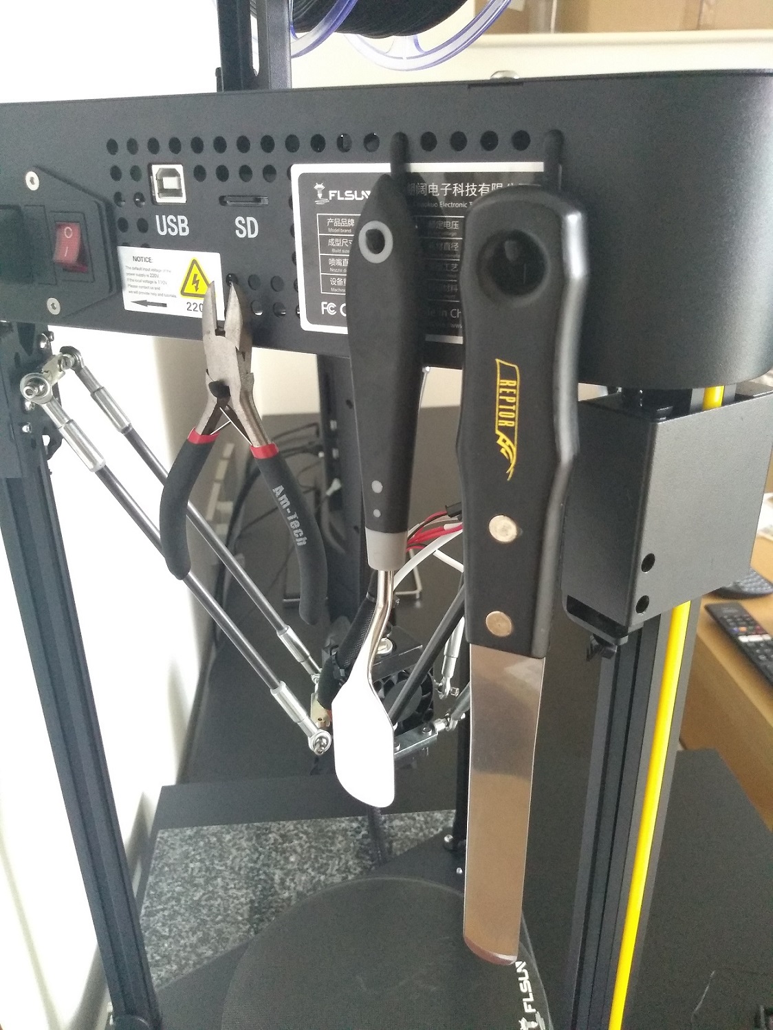 FLSUN Q5 printer chassis hooks