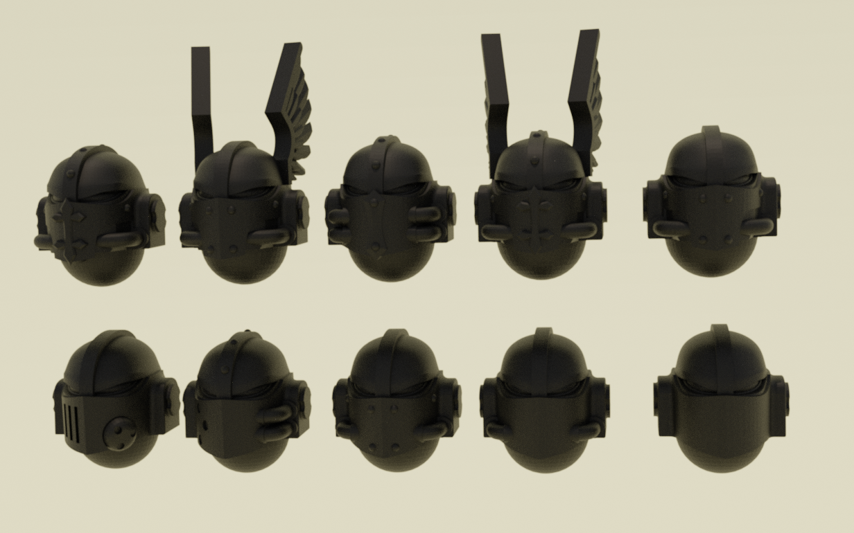 Gloomy Angels Helmets with bonus winged ones