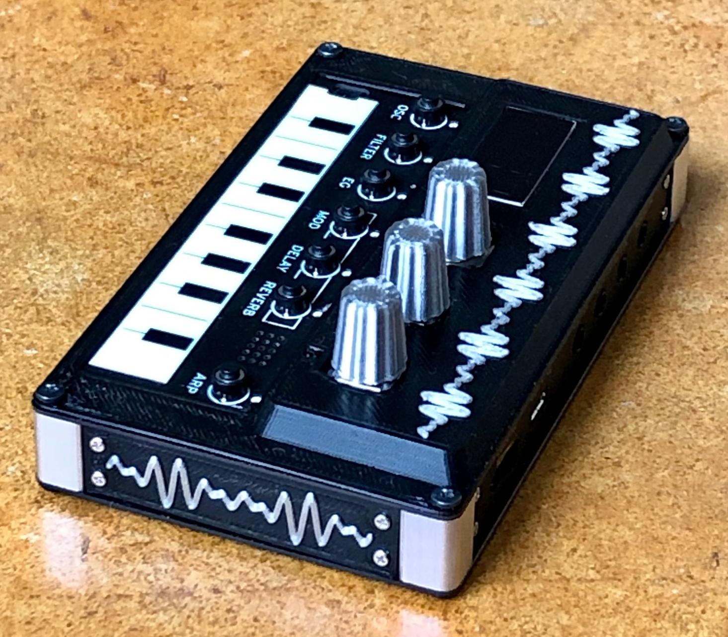 Korg NTS-1 sound wave overlays and knobs