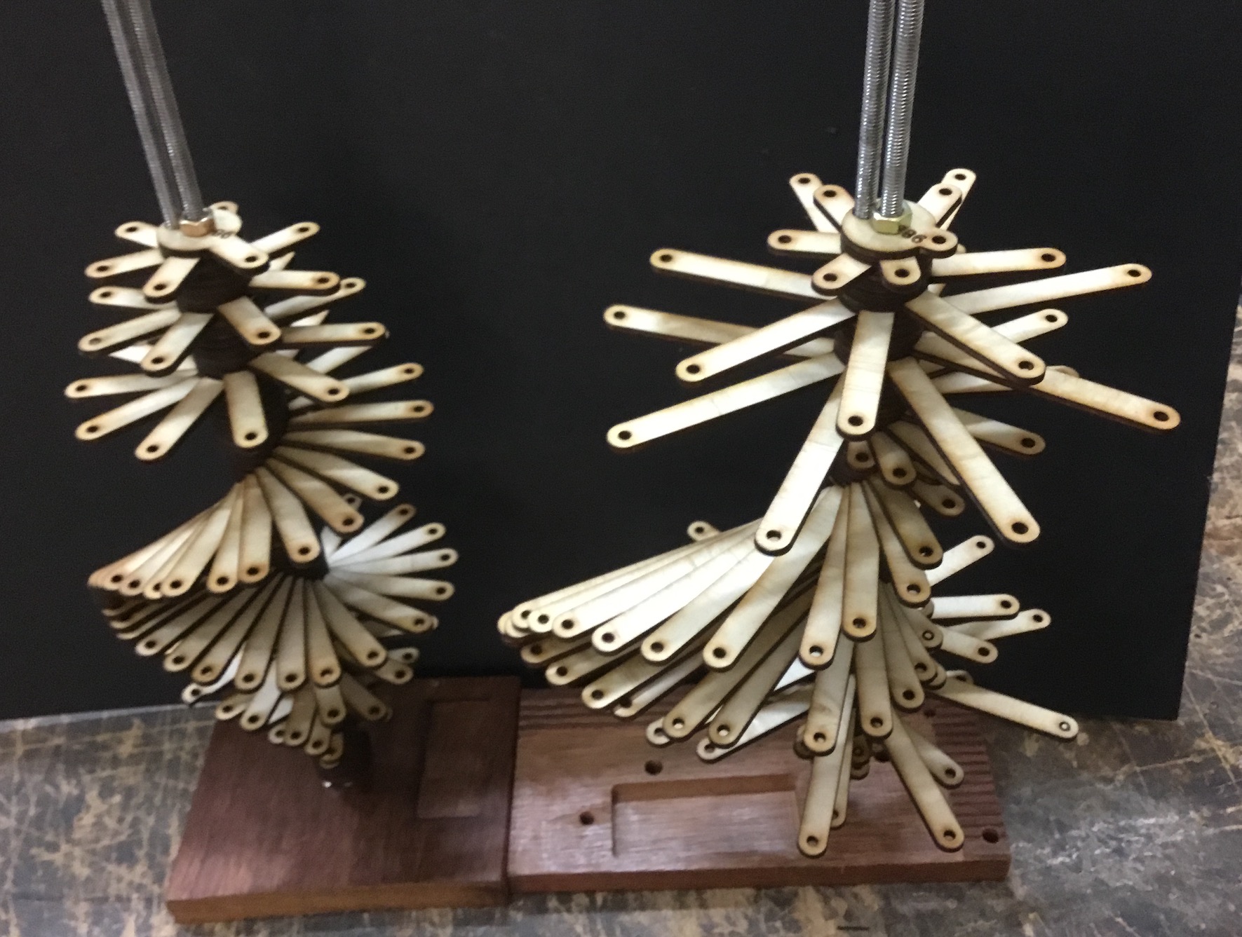 Feynman Amplitude Spiral - Double slit probabilities (Lasercut vector stack)