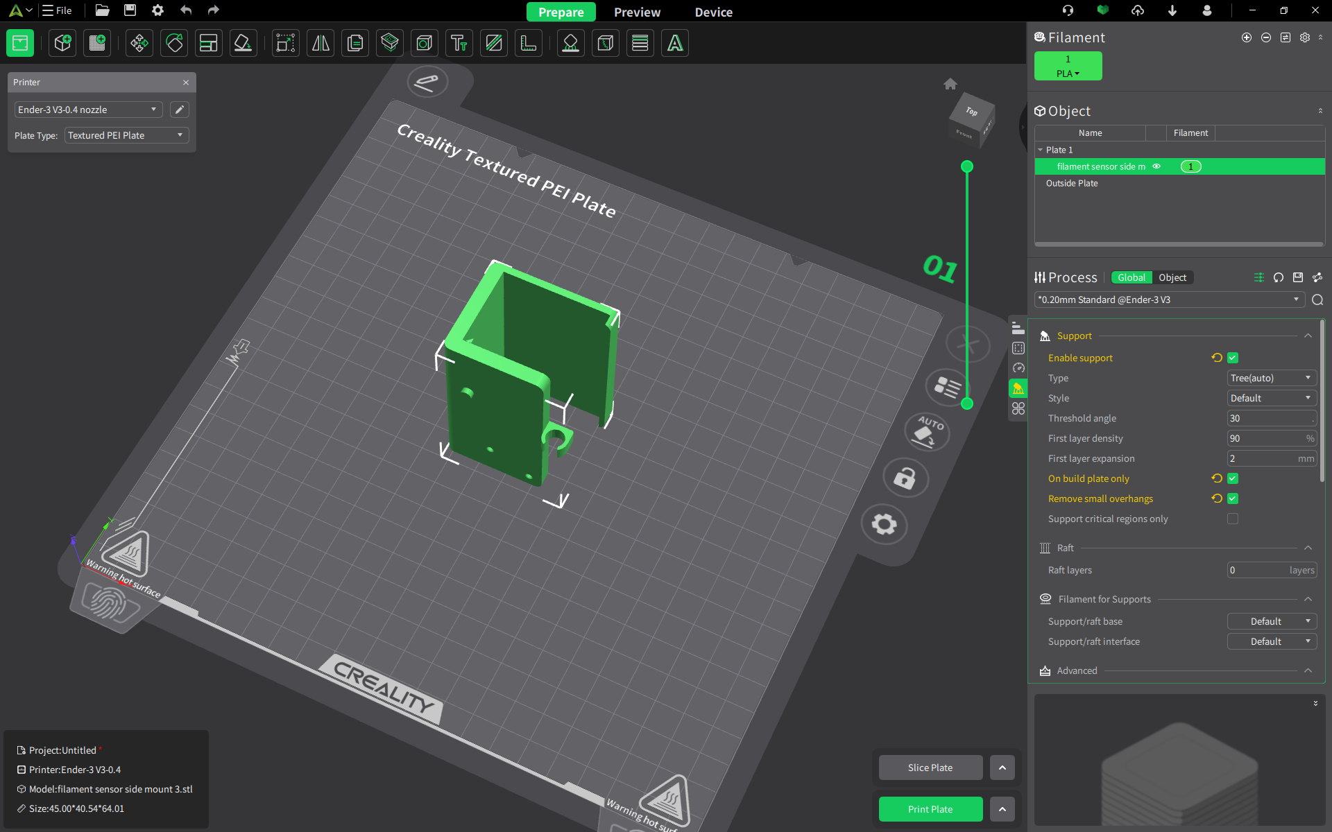 Ender 3 V3 Corexz Filament Sidemount