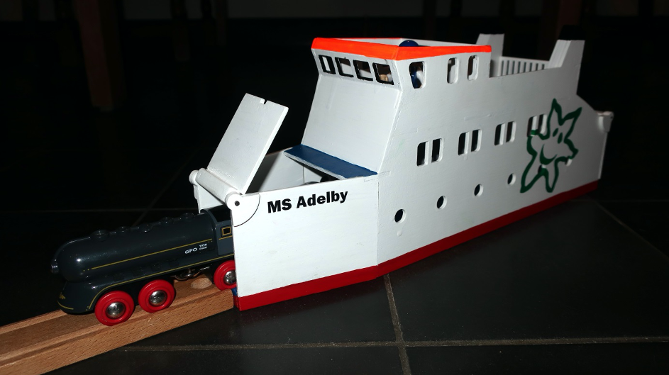 BRIO compatible train toy ferry - MS Adelby