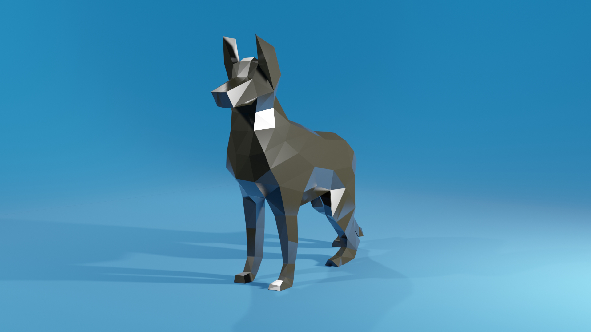 Low Poly German Shepherd Dog