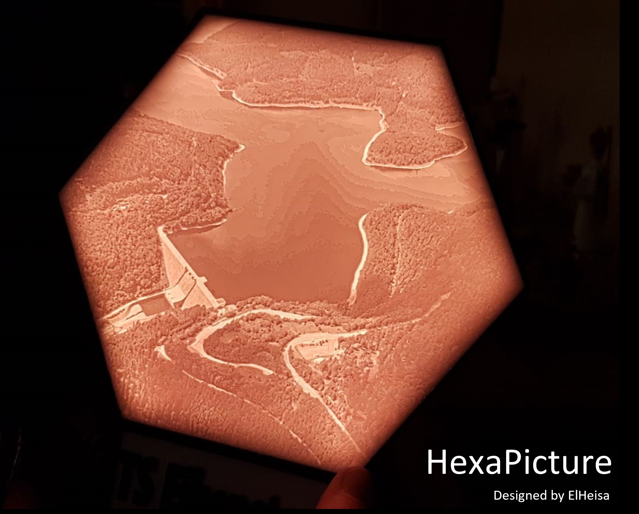 Hexagonal Lithophane Picture