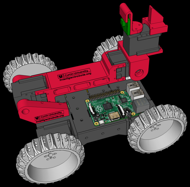 The Emu Mini 2 robot, part of the Open Academic Robot kit.