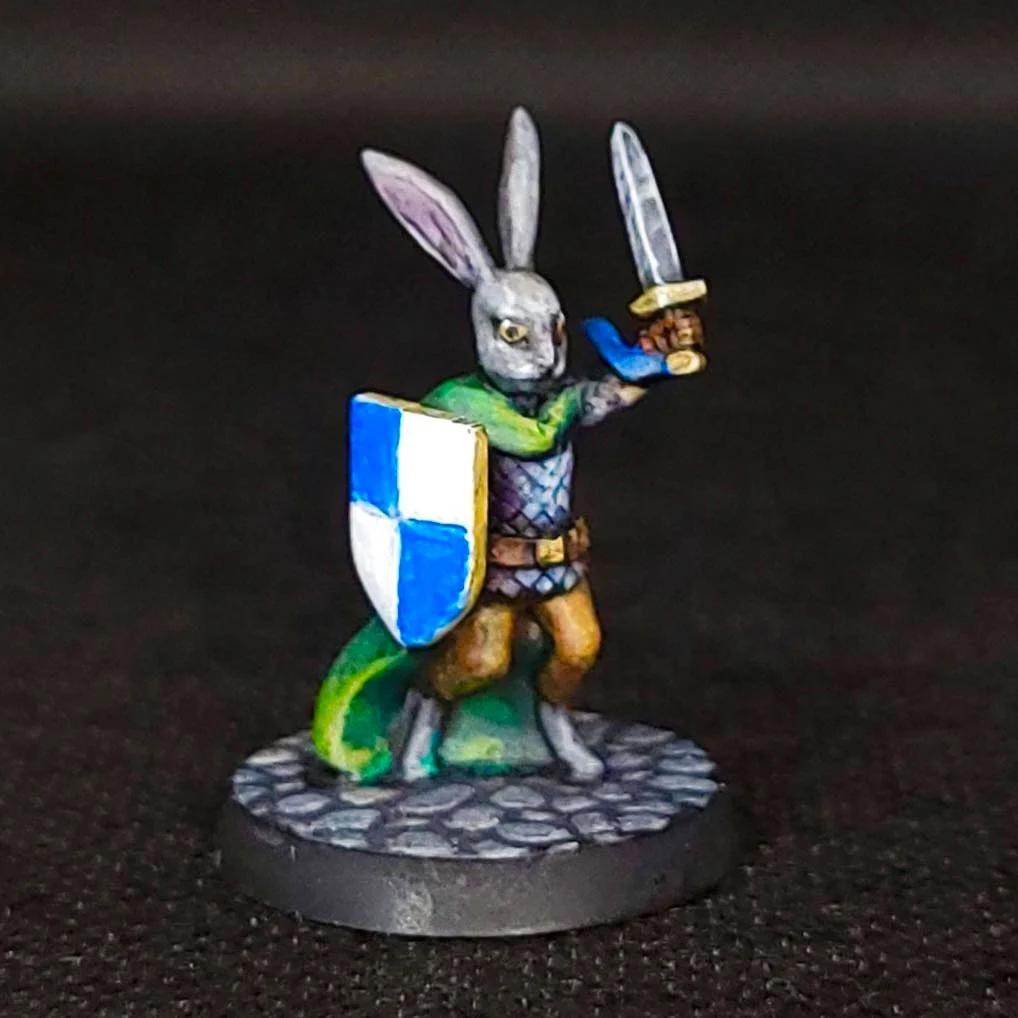 Harengon warrior (32mm scale, supportless print)
