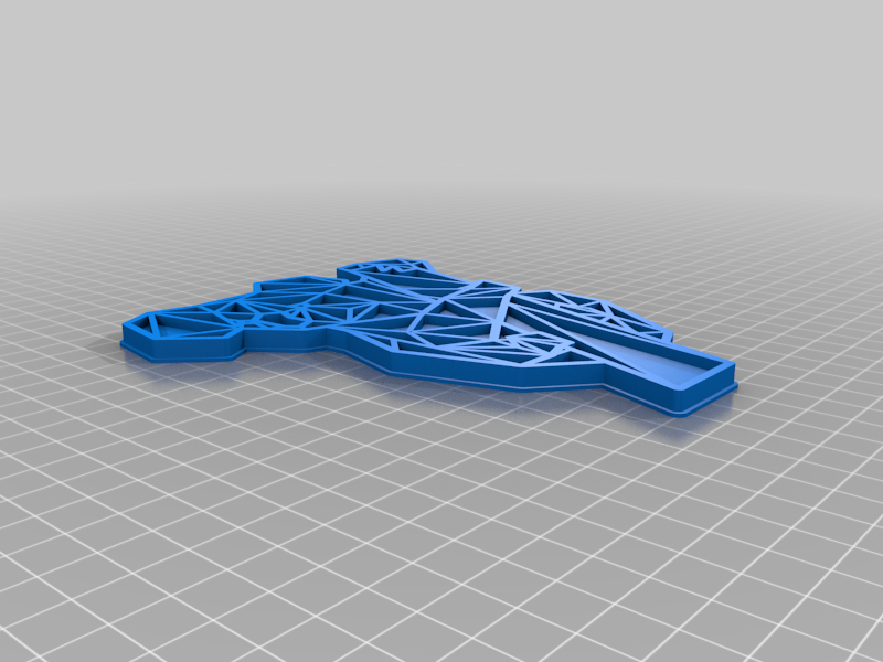 3D printed koala bear outline wall