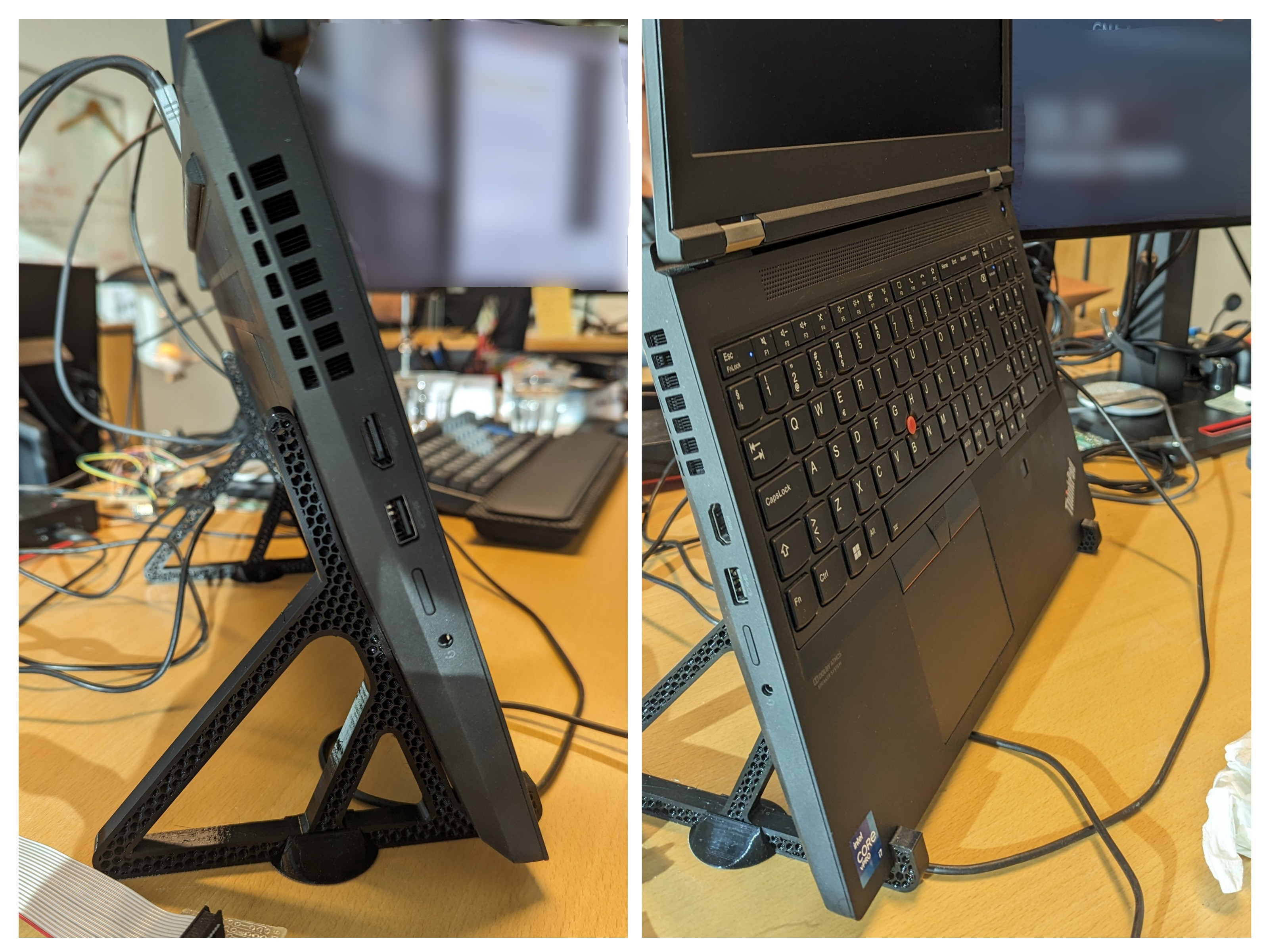 Vertical (70 degr) laptop stand (especially for ThinkPad P15)