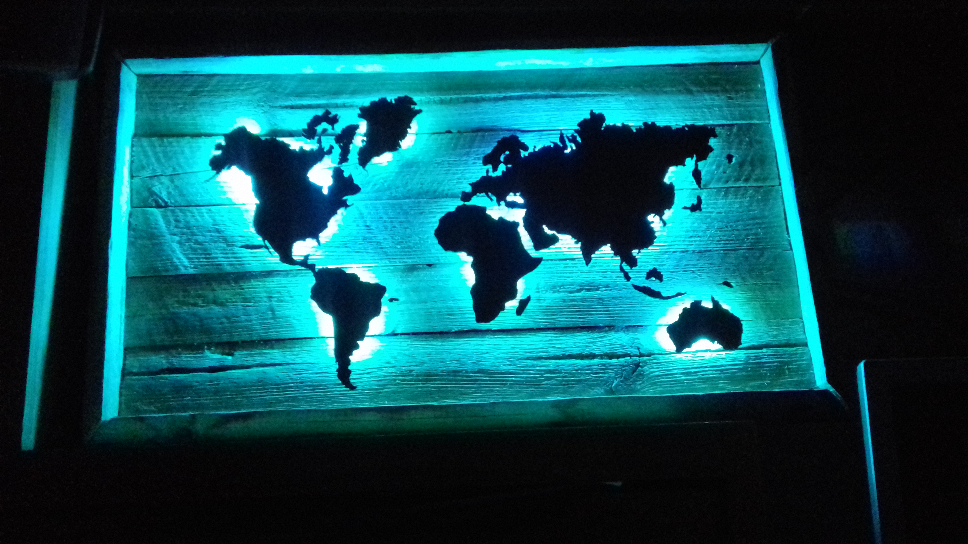 planisphere frame with RGB led