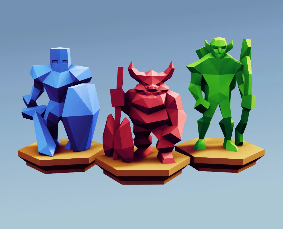 Low Poly Fantasy Tabletop - Alliance Base Units