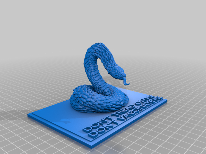 Gadsden Snake flag 3d