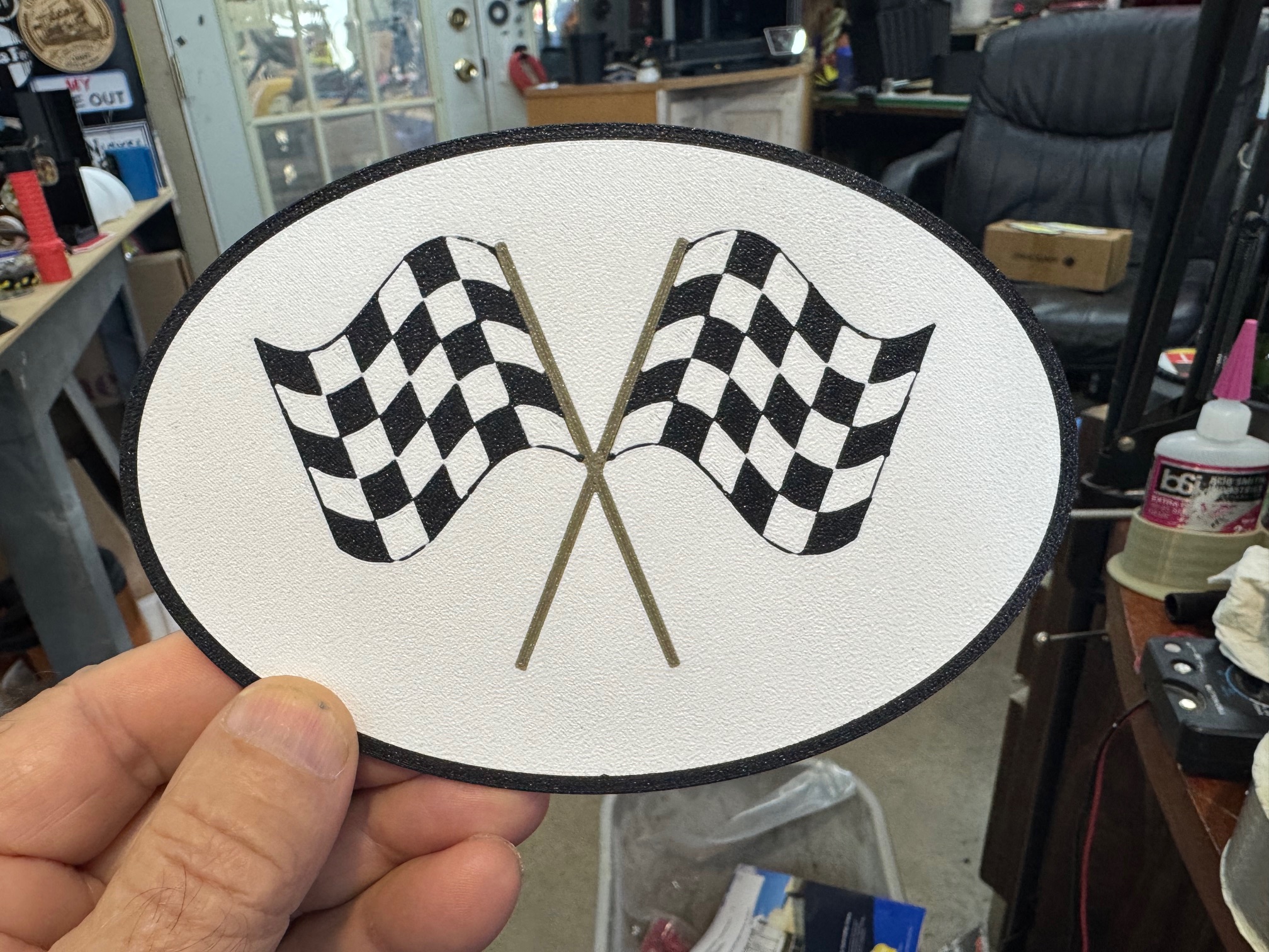 Checkered cross /flags 3 color