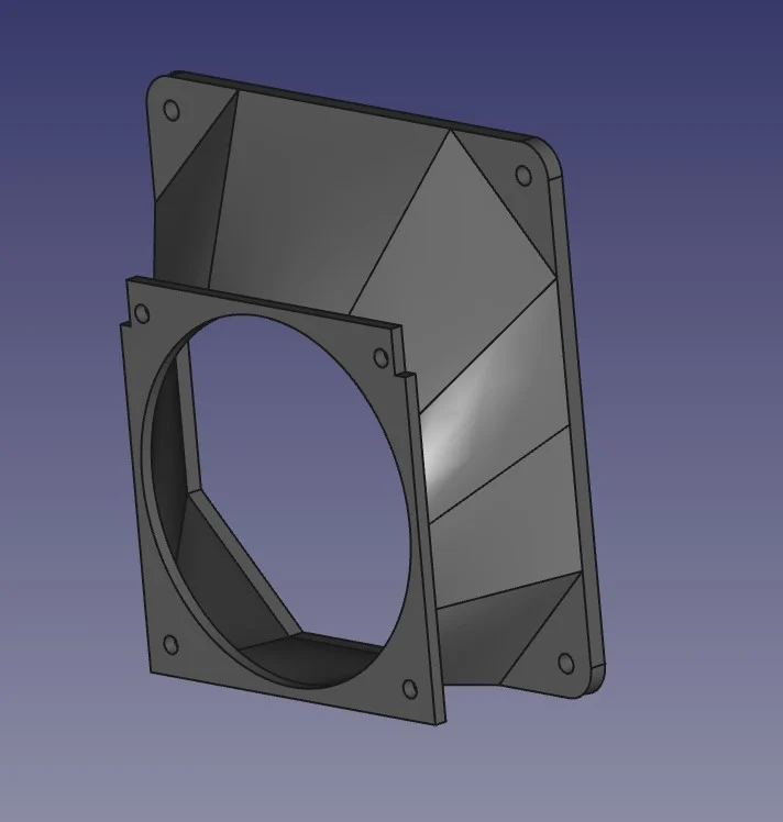 Fan adapter to use a 120x120 pc fan on Crown professional amplifier