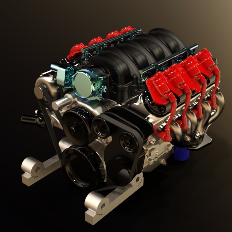 Chevy LS3 Receiverbox 1:10 for RC Trucks