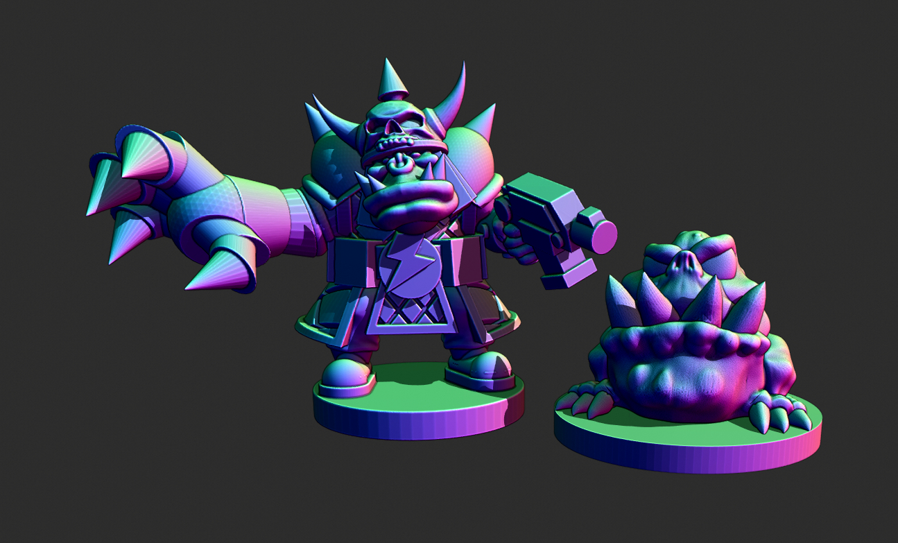 Small scale Space Orc big boss and pet