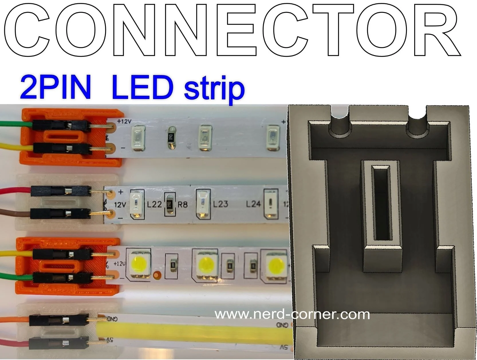 Connector 2PIN LED strip