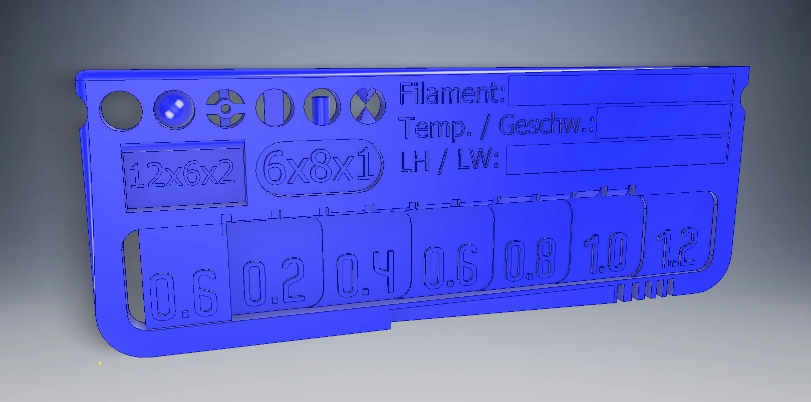 Ultimative Filament Swatch Testcard