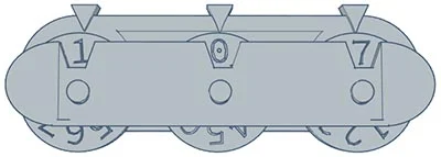 Three Dial Hit Point Counter (alt) For Dungeons and Dragons or other Games