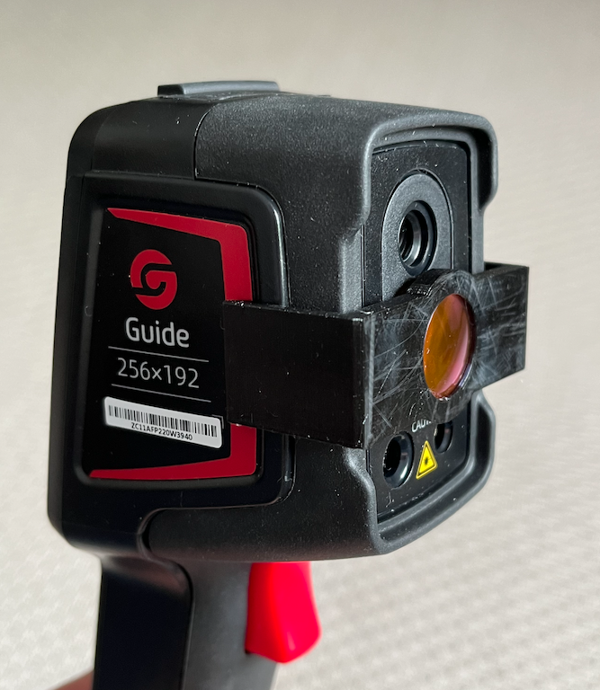 Macro-lens holder for GuideIR PC210 infrared thermal camera