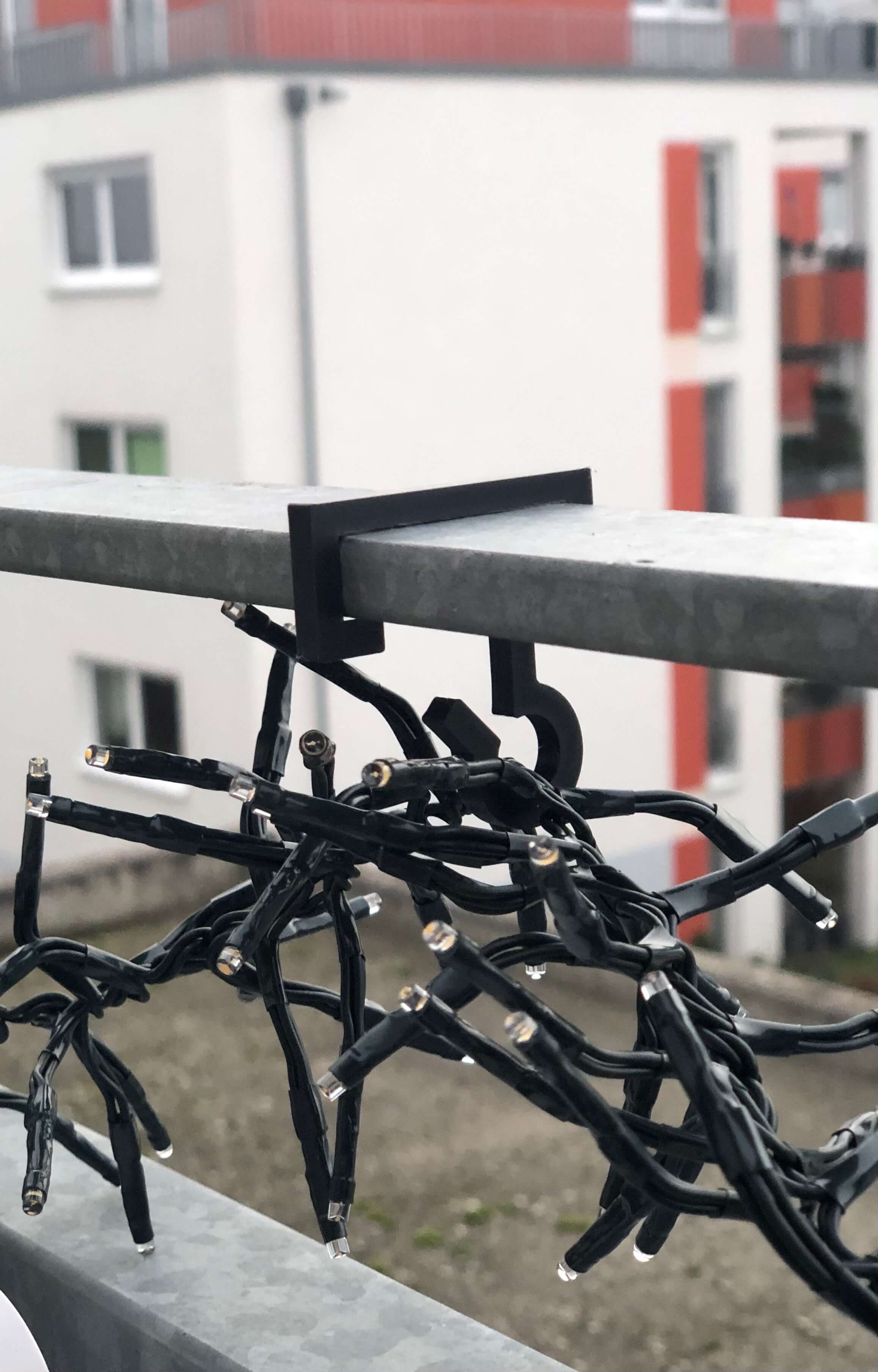 Hook Balkony Railing Balkon Haken Aufhänger Geländer 40x11mm