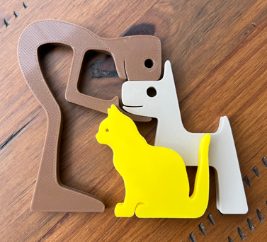 Human, dog and cat - Decoration