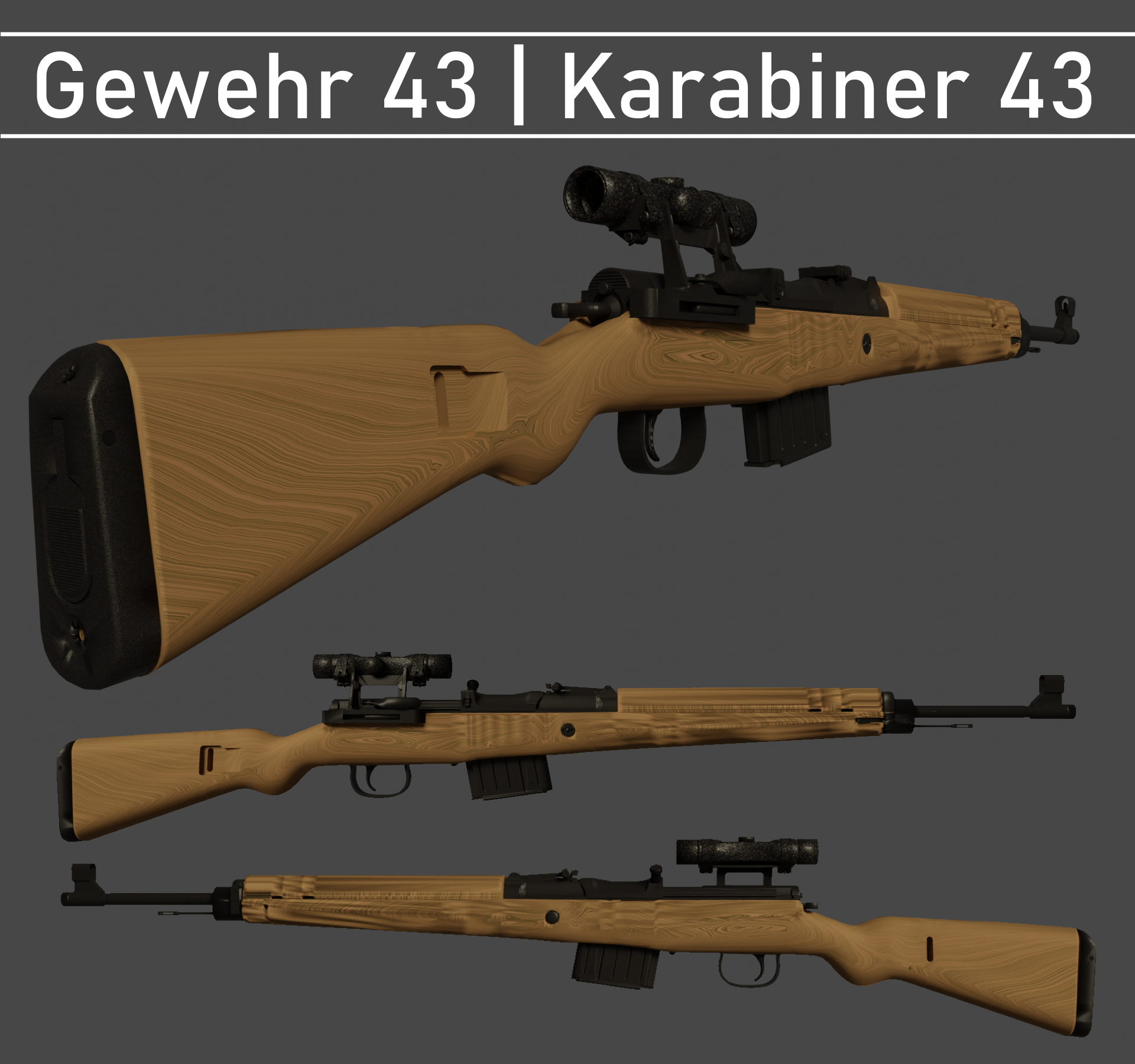 Walther Gewehr 43/ G43/ K43 (replica) V3