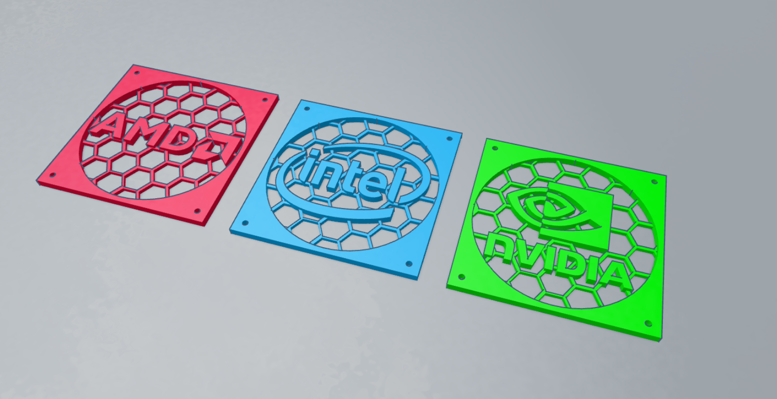 120mm Fan Covers with AMD, Nvidia, and Intel