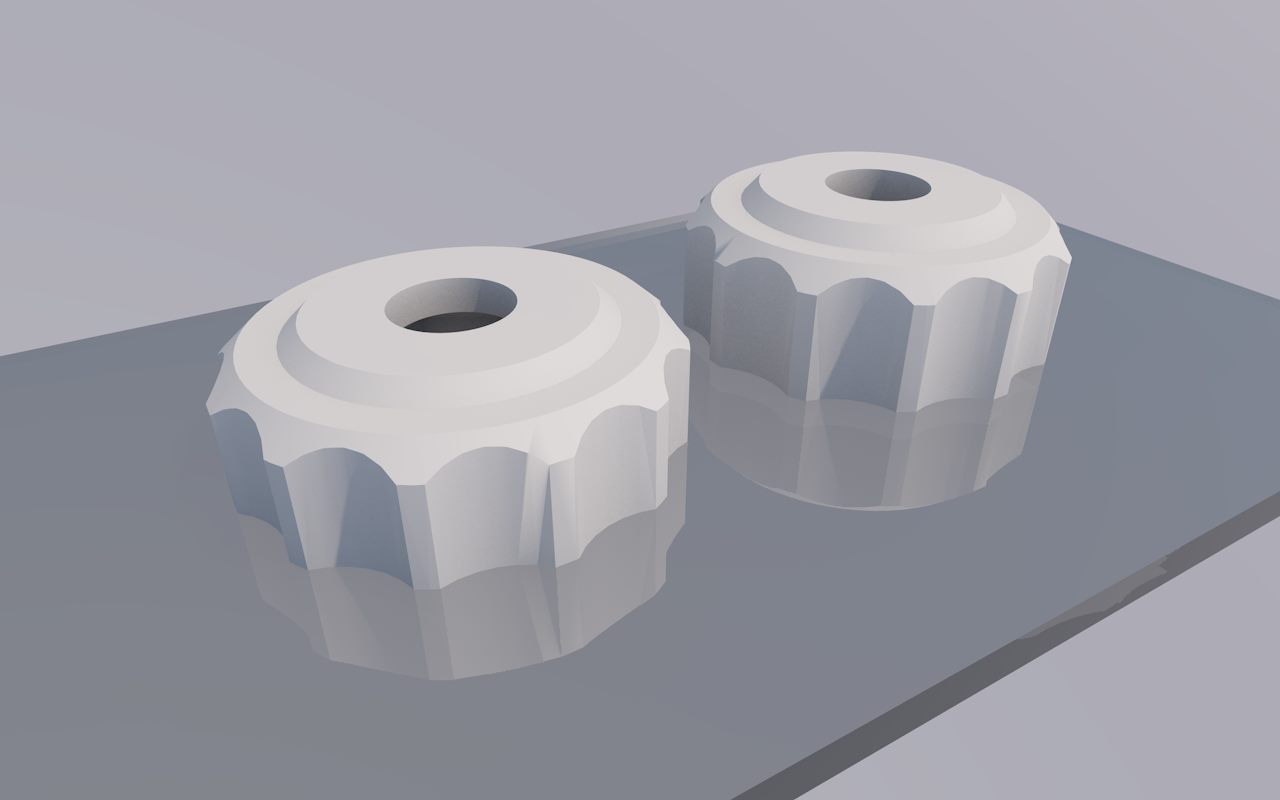 Knobs, based on: M3, M4, M5, M6, M8, M10 nuts and lock-nuts