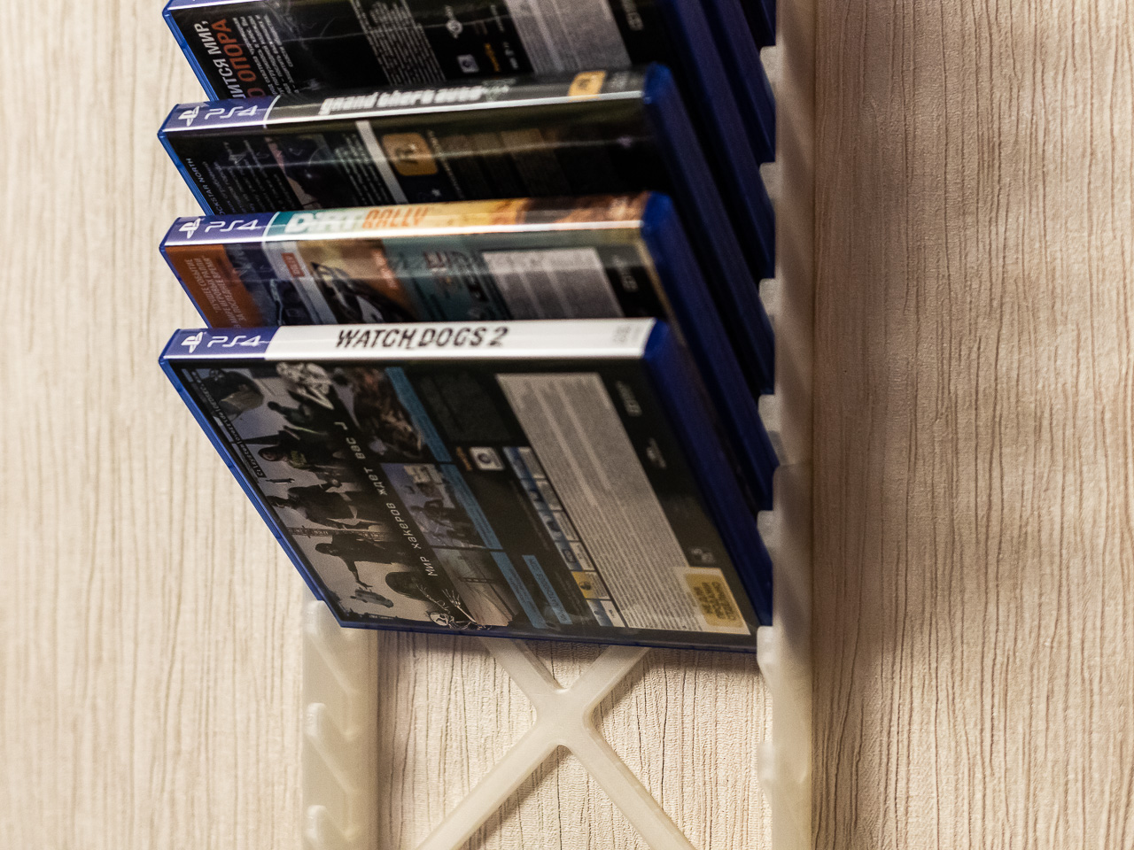 Modular Wall Rack for Sony PlayStation 4 Disc Cases