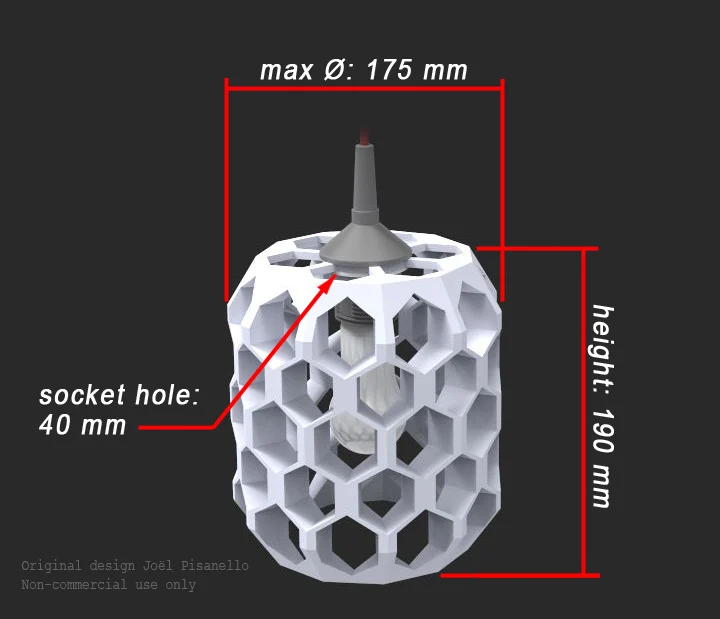 Hanging lamp HEXA