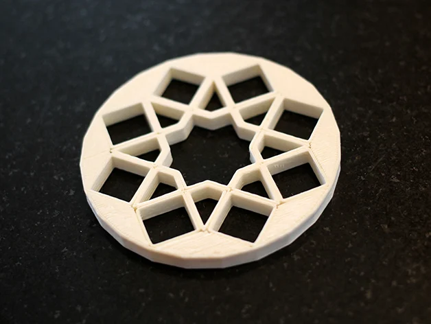 Islamic Pattern Round Drink Coaster