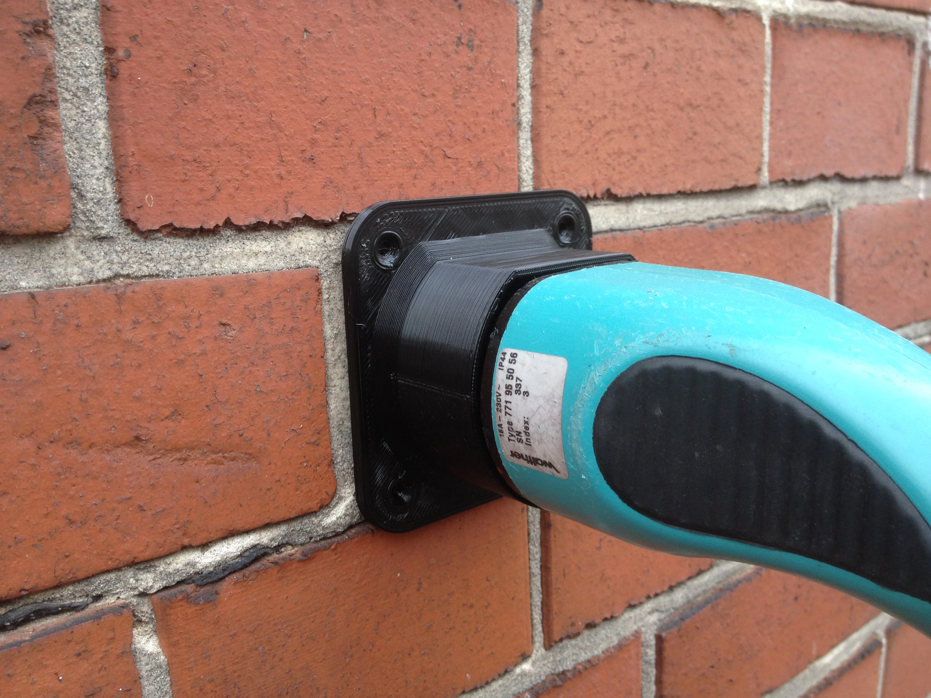 Holder for Electric Car Type 2 Mennekes Plug