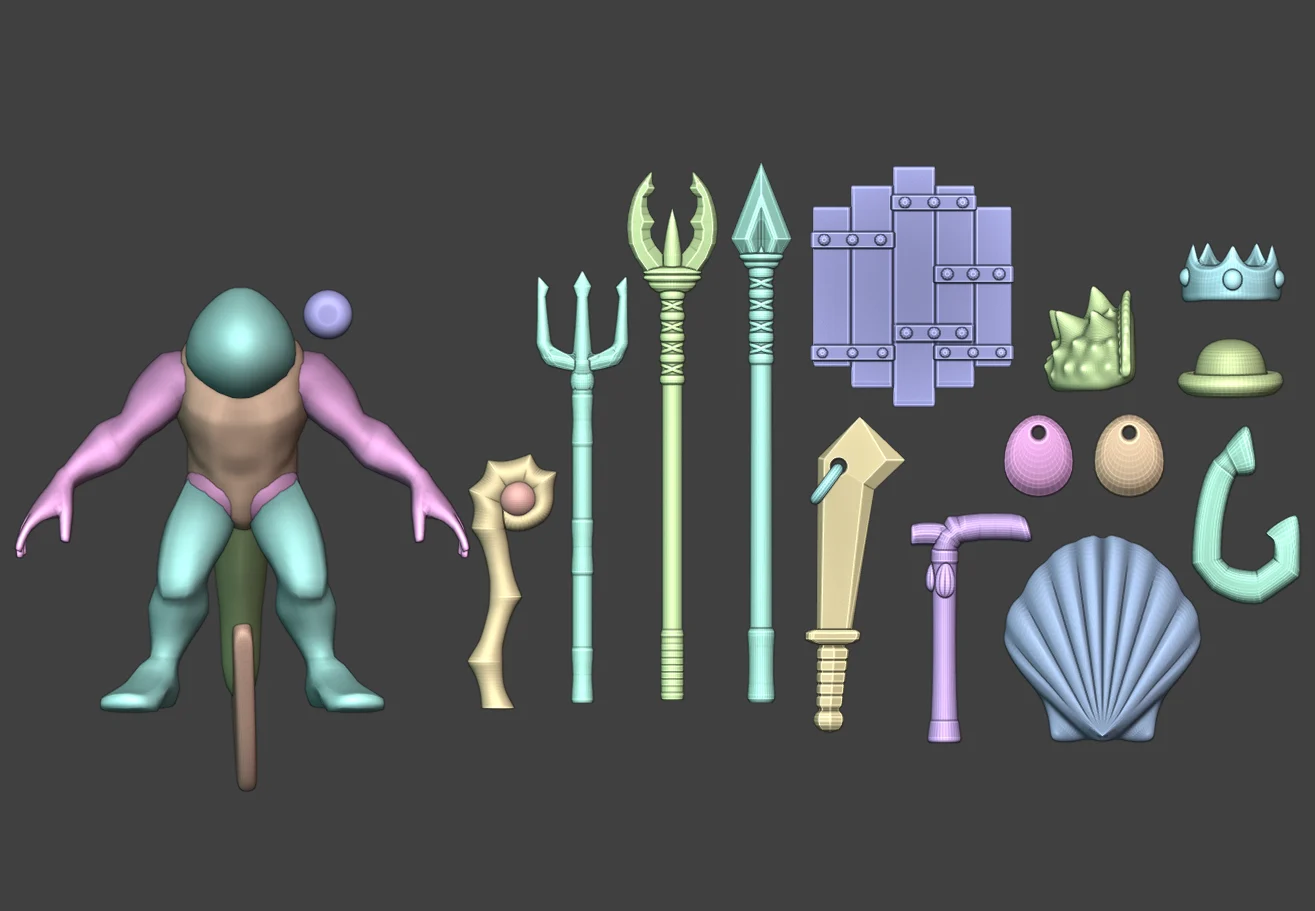 'Fishmen' Weapons and Props
