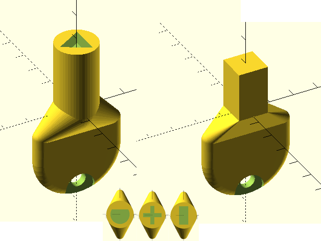 customizable male/female triangle/square/rectangle/circle with flat plane/cross Key