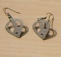 Teddy Bear Heart Earring