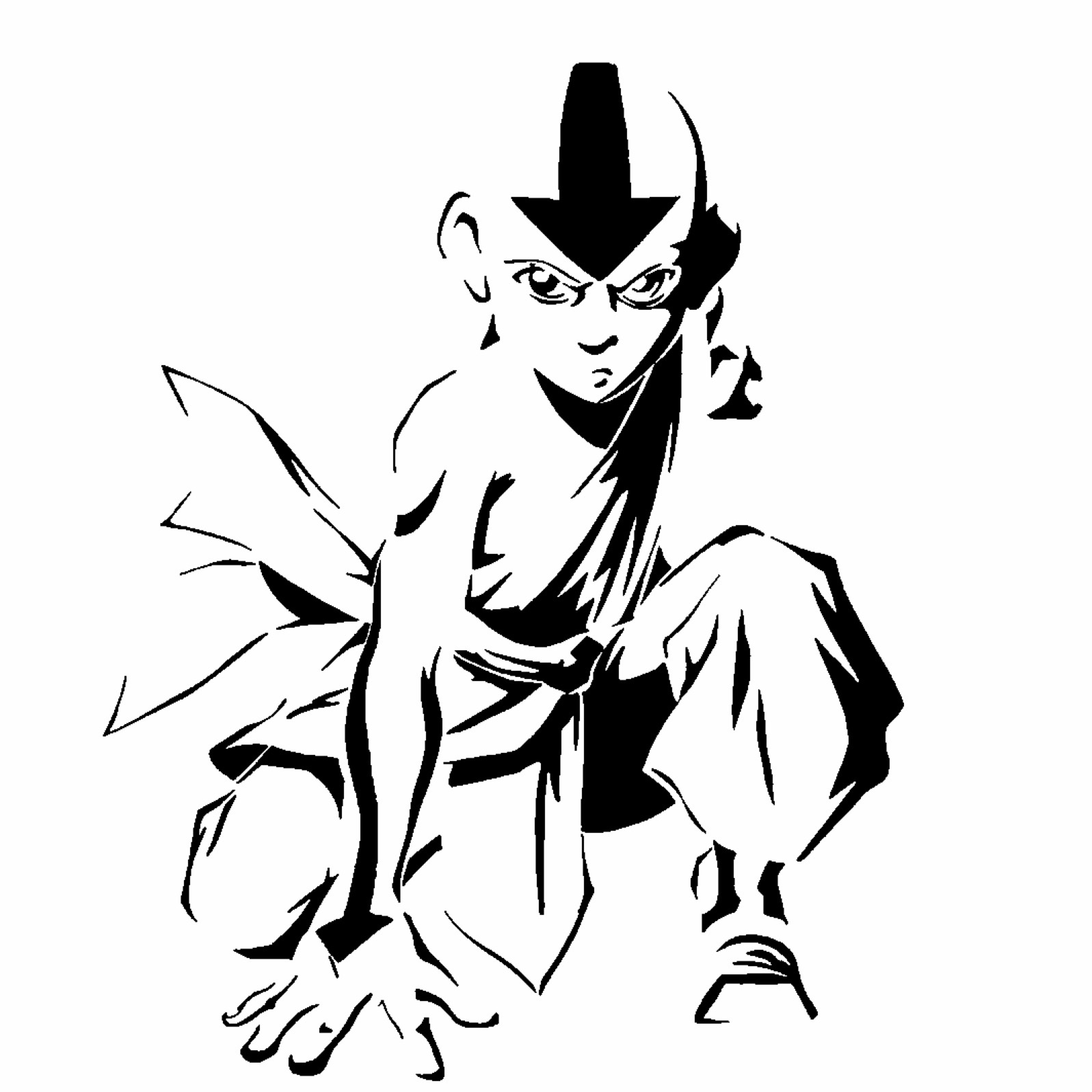 Avatar Aang stencil
