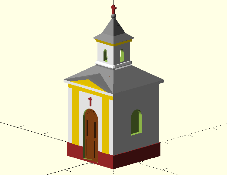 MiniRailway Village Chapel (customizable)