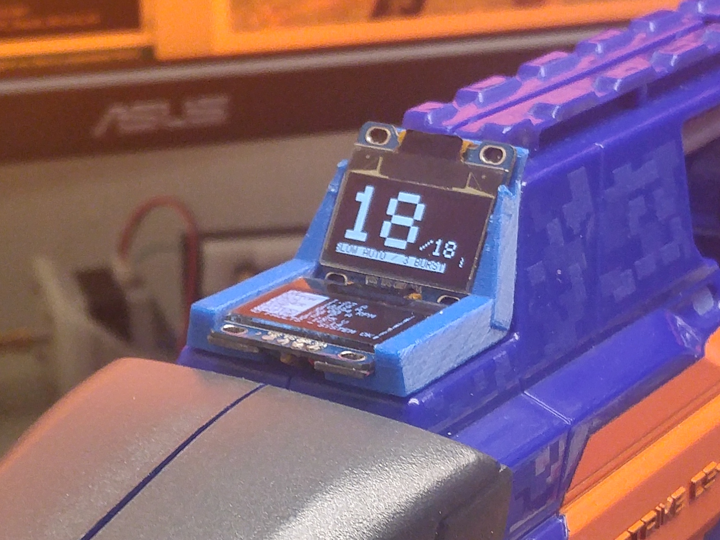 Nerf Rapidstrike Dual OLED Display Bracket