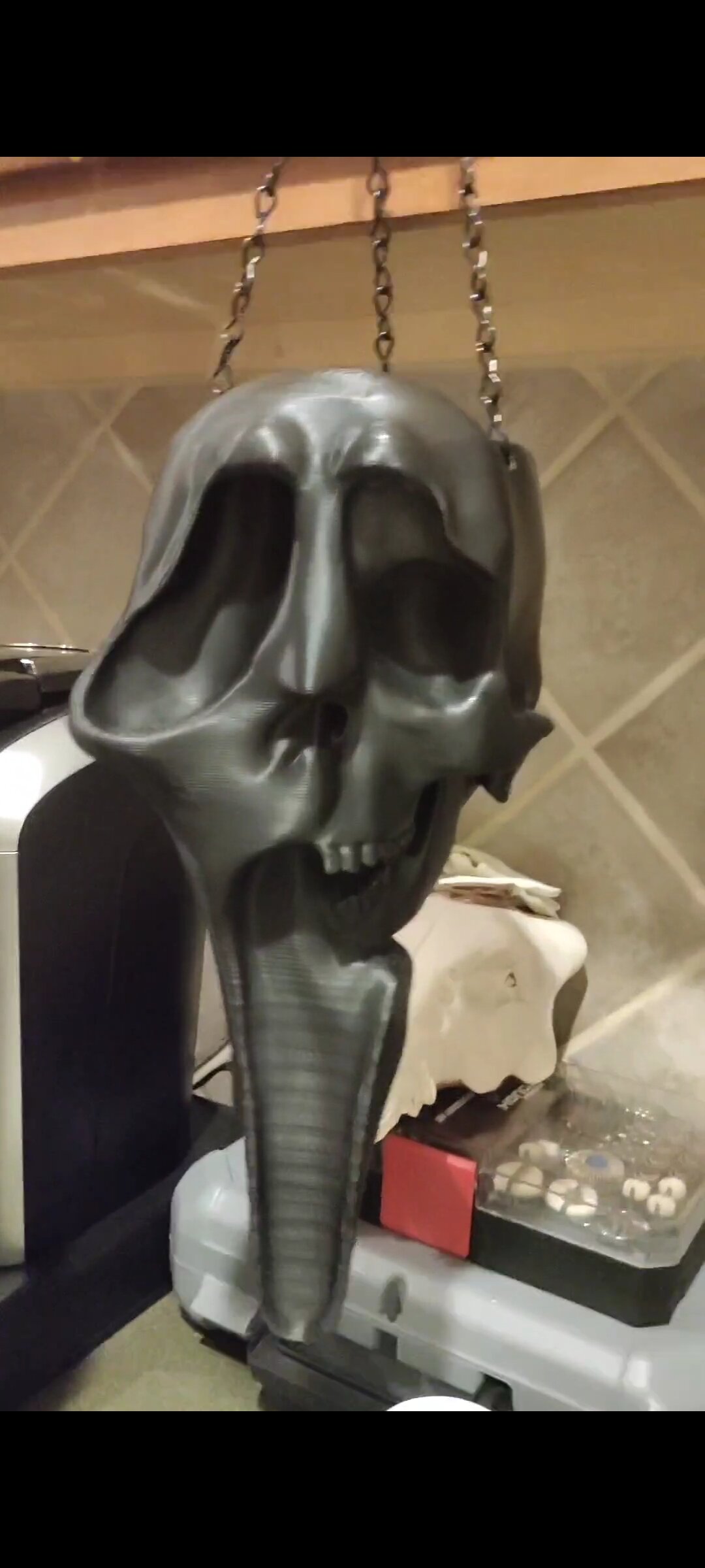 Ghost face hanging planter