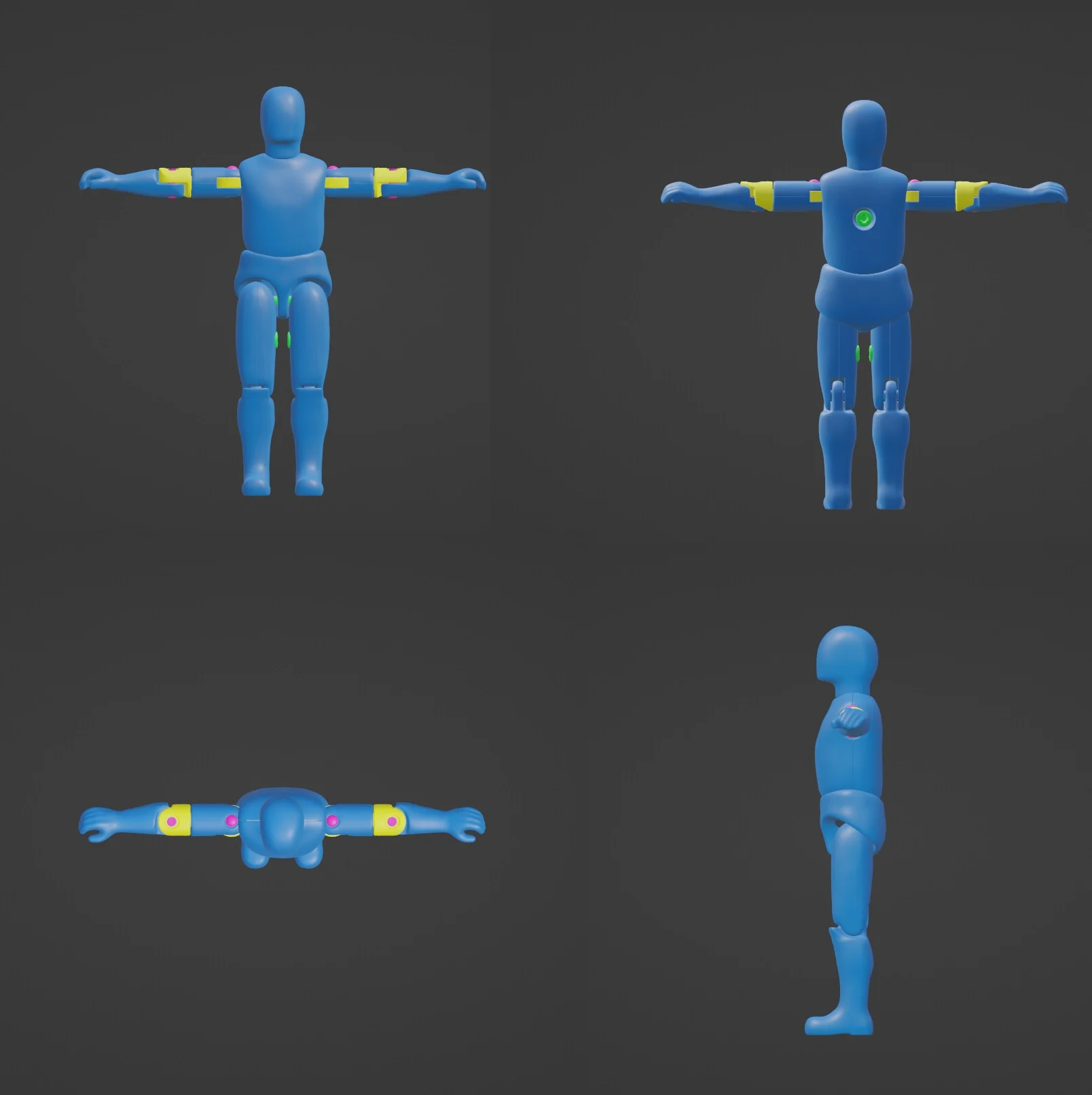 O-ring Action Figure Blank 3.75 (1:18) - 84 Articulation
