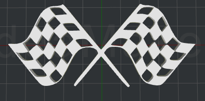 Checkered Flags Racing 2D Wall Art