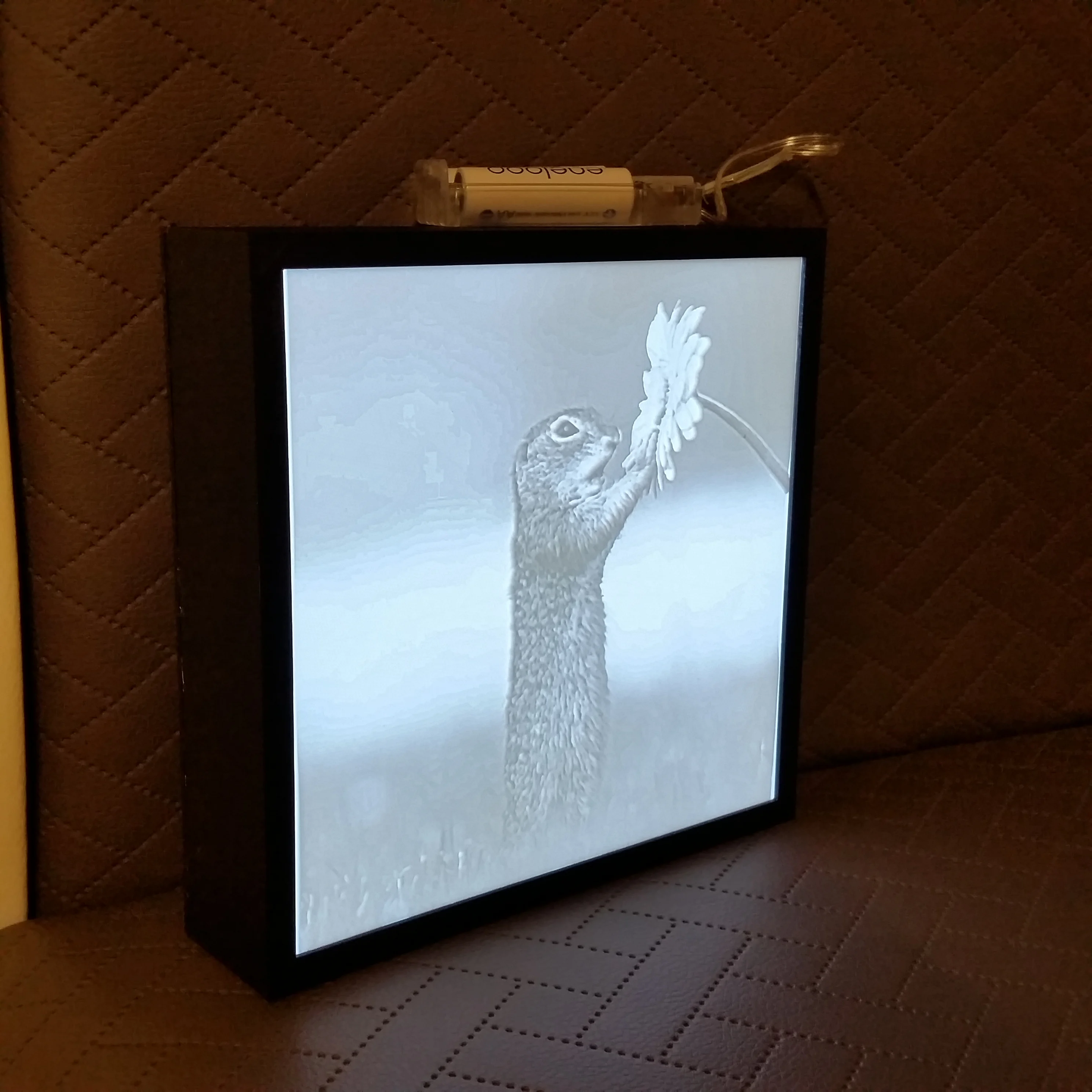 Lithophane, Teil 1 "oh was ist das" "oh what is that " ca 18 cm