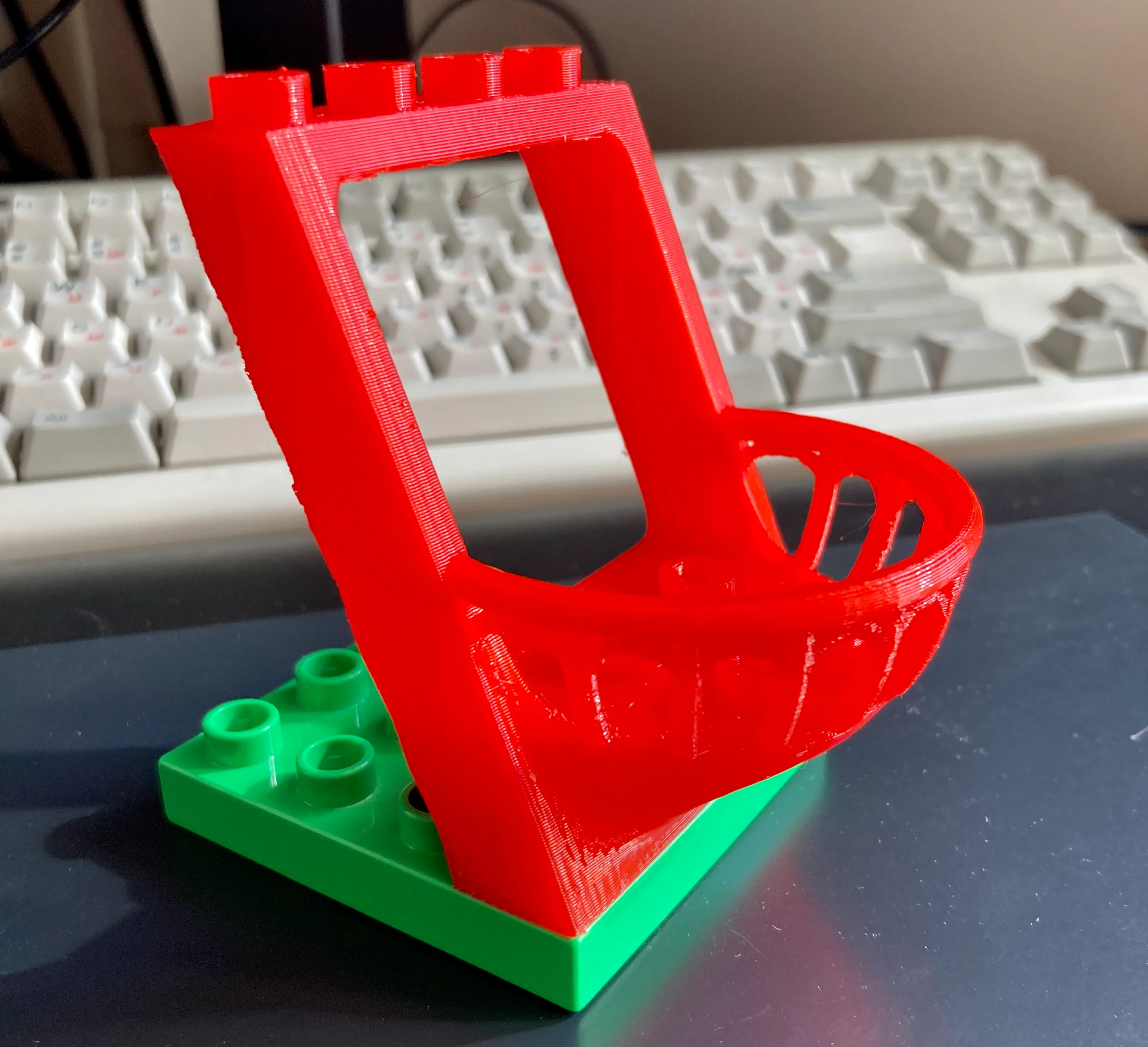 Fixed Balkony and Window for A-Frame Kit (for Lego Duplo)