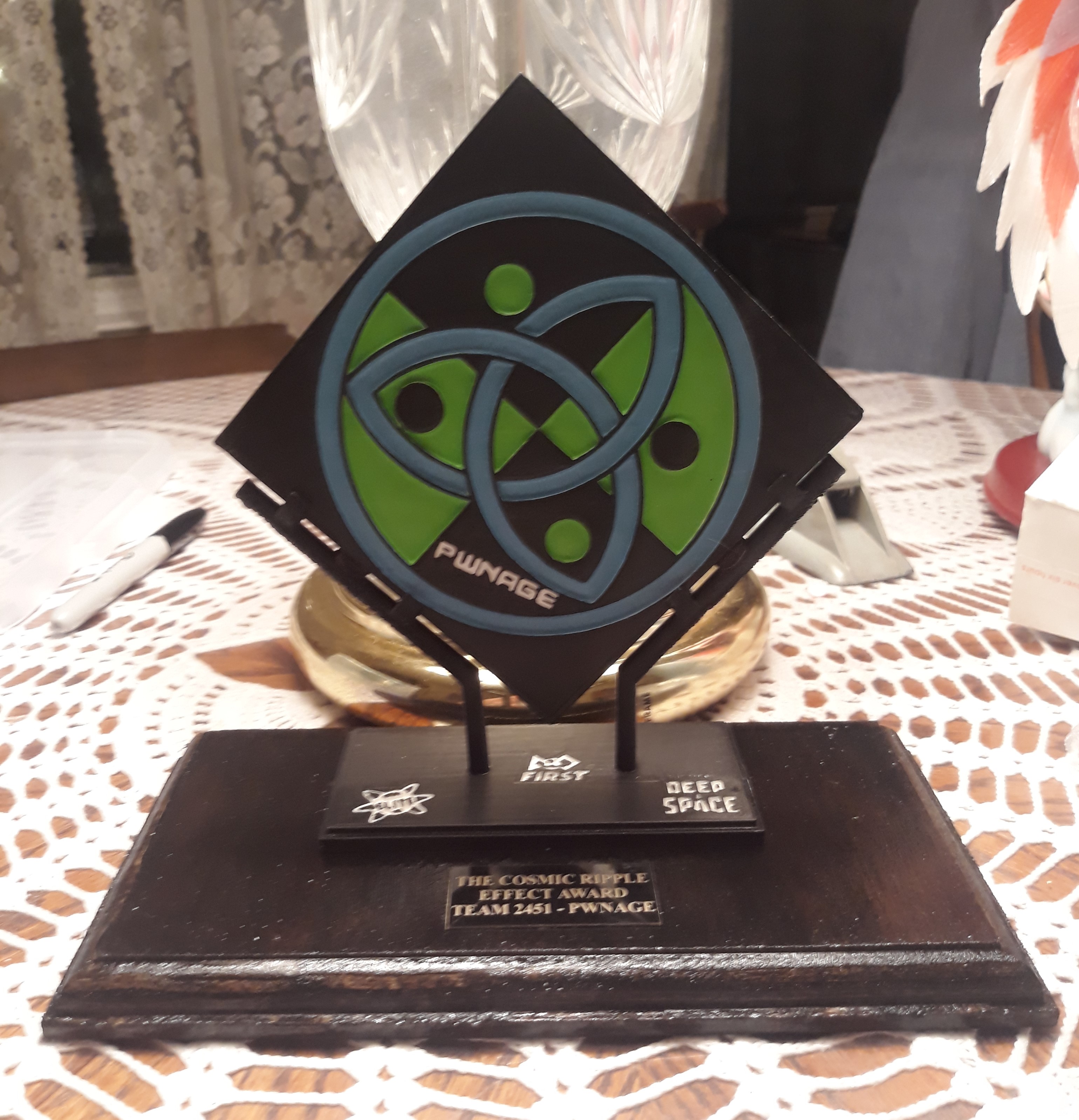 FRC 2451 PWNAGE Trophy and Base